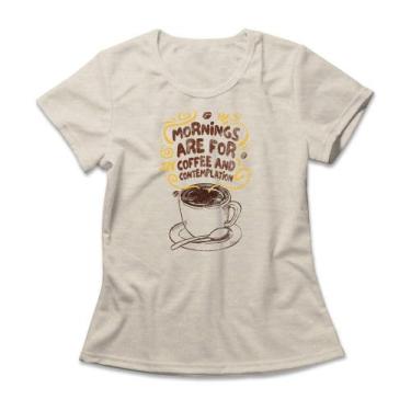 Imagem de Camiseta Feminina Coffee And Contemplation - Studio Geek, P, Mescla ba