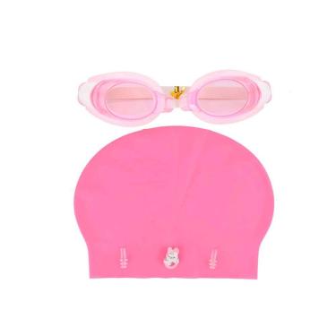 Imagem de Kit Completo De Natação óculos, Touca, Protetor De Ouvido E Nariz Rosa