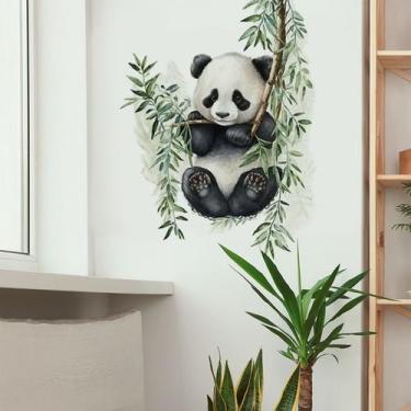 Imagem de Adesivos de parede Cute Panda Adorable Baby com bambu 30x40cm - yiweis