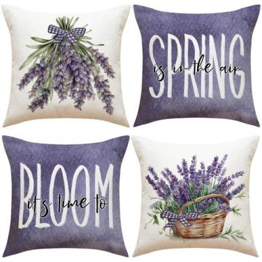 Imagem de Conjunto de capas de travesseiro Lavender Spring Linen 45x45cm Conjunt