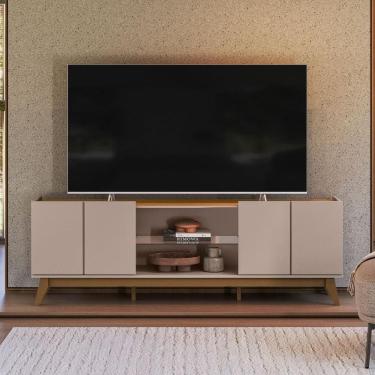 Imagem de Rack Para TV Com 4 Portas E Nicho Central Para Sala