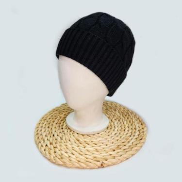 Imagem de Touca De Lã Trançado Feminino Para Inverno Confortável Quente Básico  