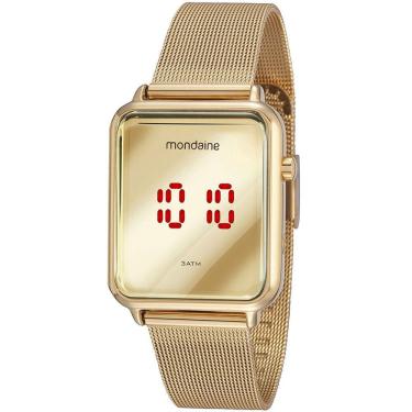 Imagem de Relógio MONDAINE feminino digital dourado 32721LPMVDE1