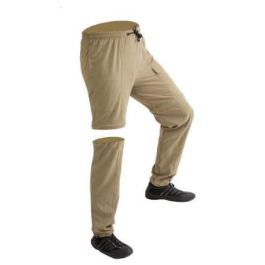 Imagem de Calça de Pesca Proteção Solar UV com Ziper Joelho Hidronatic Caqui - M