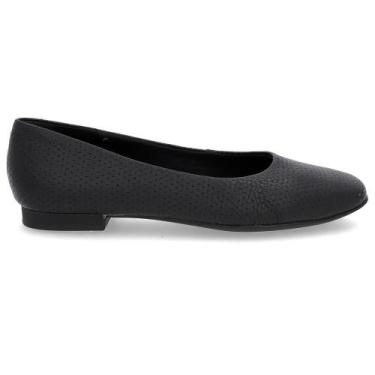 Imagem de Sapatilha Feminina Couro Preto Usaflex AG40026, 35