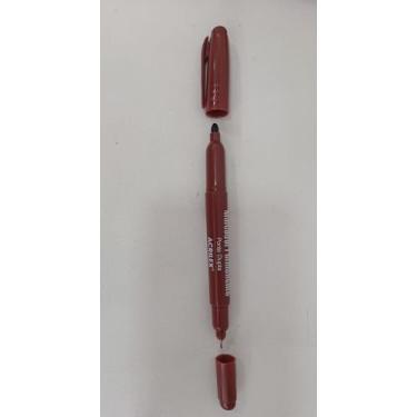 Imagem de Marcador permanente ponta dupla Marrom -ACRILEX