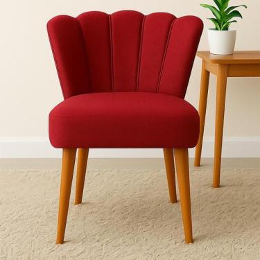 Imagem de Cadeira Poltrona Pétala Estofada Veludo Decorativa Recepção - Impactus