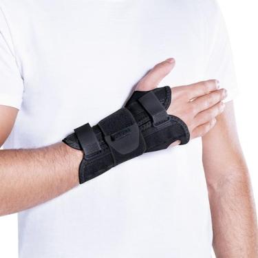 Imagem de Munhequeira Órtese Com Tala Punho Bilateral Kestal,  Preto