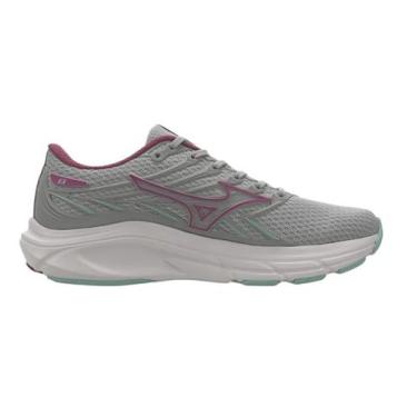Imagem de Tênis Mizuno Jet 8 Feminino Corrida Caminhada Esportivo, Cinza, 38