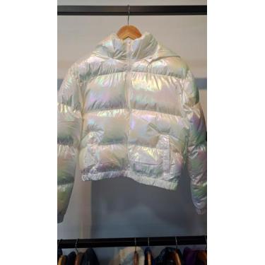 Imagem de Jaqueta Puffer Metalizada branca - Fashion 