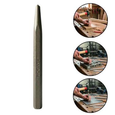 Imagem de Punção De Centro 120x4,0mm Marcador De Bater Aço Madeira Plástico - Ro