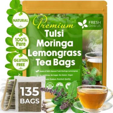 Imagem de Sachês de Chá FRESHDRINKUS Tulsi, Moringa e Capim-limão 135 un.