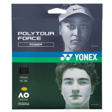 Imagem de Set de Corda para Raquete de Tênis Yonex PolyTour  Force 1.25 Preto