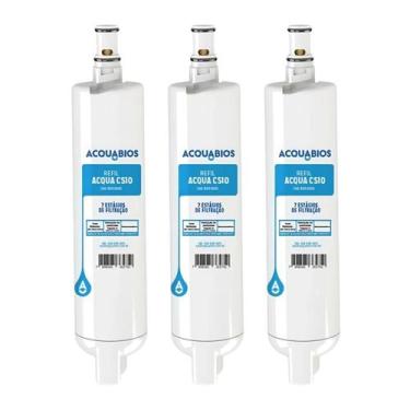 Imagem de Kit 3 refil filtro purificador acqua cs10 34/31 consul ultrafiltração 