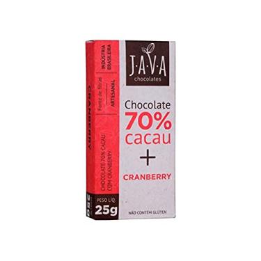 Imagem de Chocolate 70% Cacau com Cranberry Sem Glúten Vegano 25g Java