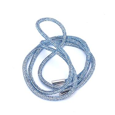 Imagem de Corda de glitter de , corda de de cristal para decoração de cordões de costura DIY (azul claro)