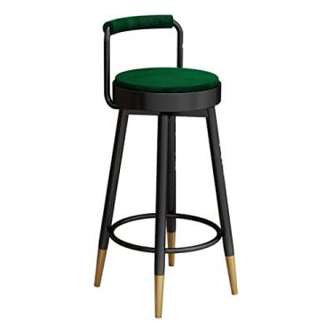 Imagem de Barstools Cadeiras Altas para Bar de Cozinha Metal Island Bar Banquinho com Encosto Counter Altura, Cadeira Ergonomicamente Estofada, Ilha de Cozinha, Sala de Estar, Sala de Jantar, (Vermelho e Verde)