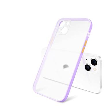 Imagem de Capa transparente de silicone macio fosco quadrado para iphone 13 12 mini 11 pro max x xs xr 7 8 plus se2020 blindagem fina à prova de choque, roxo, para ipone se 2020