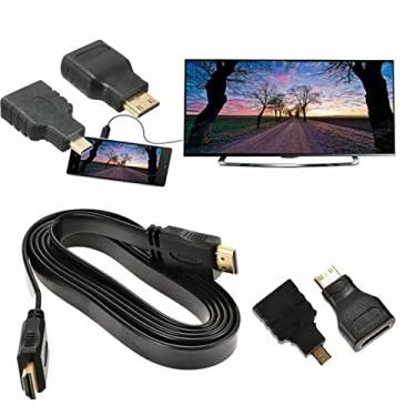Imagem de 1080P Cabo HDMI para Mini e Micro Adaptador Kit Conjunto para Tablet Android TV PC Micro HDMI para HDMI, Mini HDMI para HDMI Adaptador HDMI