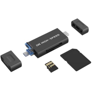 Imagem de Adaptador de leitor de cartão SD 3.1 USB 3 em 1 com USB C USB A Micro USB Triconectores para cartões SD, SDXC, SDHC, UHS-II, UHS-I, MMC, RS-MMC, MMCmicro, MMCmobile, TF, Micro SD, MSDXC, MicroSDHC