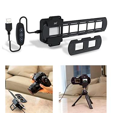 Imagem de JJC Kit de luz LED para digitalização de slides e filme, com tiras de filme de 35 mm e suporte de slides, 10 níveis de brilho para sapato, retroiluminação de LED para fotos negativas, digitalização e