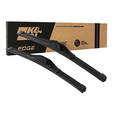Imagem de K&N Lâminas de limpador EDGE: desempenho para todos os climas, contato superior do para-brisa, tecnologia de limpeza sem riscos: 53 cm + 48 cm (pacote com 2)