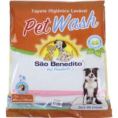 Imagem de Tapete Higiênico Pet Wash São Benedito Pet Lavável Rosa - Tam. G