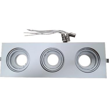 Imagem de Plafon Embutir Quadrado Slim Circle P/3 Lampada 70w Ref.El-23-0307 - Everlight