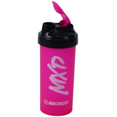 Imagem de Coqueteleira Shakeira Shaker MXD Conceito Academia Treino Hidratação Clássica Peneira 700ML (Rosa/Preto)