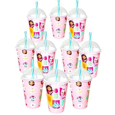 Imagem de Generic - Kit 50 Copos e Canudo p/Festa Infantil Casa Mágica da Gabby