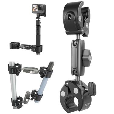 Imagem de Suporte de braçadeira de esfera Duall para montagem em poste em bicicleta, bicicleta, motocicleta, guidão, tubo, acessórios compatíveis com GoPro 13 12 11 10 9 8 Insta360 X3 X4 X5 Ace Pro DJI Osmo