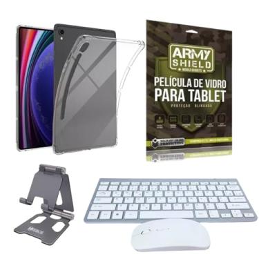 Imagem de Kit Capa AntiShock Para Galaxy Tab S9 11" + Teclado e Mouse Bluetooth + Suporte + Pelicula de Vidro 3D - ArmyShield