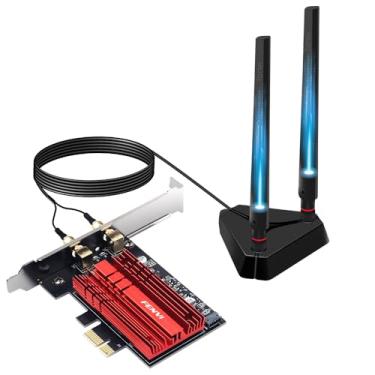 Imagem de Placa Wi-Fi Fenvi Dual Band Wireless AC 9260 Gigabit PC PCIe 2030Mbps BT5.0 802.11ac 2.4Ghz 5Ghz MU-MIMO PCI Desktop WLAN PC BT 5.0 Adaptador de rede para Windows 10 WI-FI Miracast