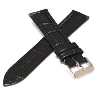 Imagem de Pulseira Relógio Couro modelo Croco Almofadada, Fivela Inox.LC123 - Ma