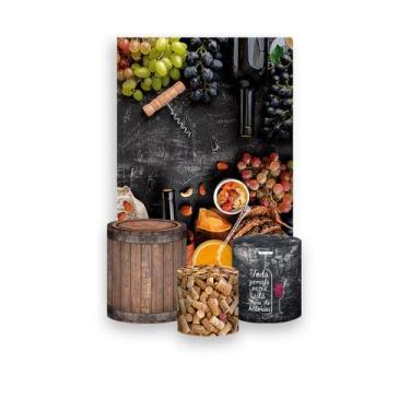 Imagem de Painel De Festa Vertical 1,50 x 2,20 + Trio De Capas Cilindro - Boteco