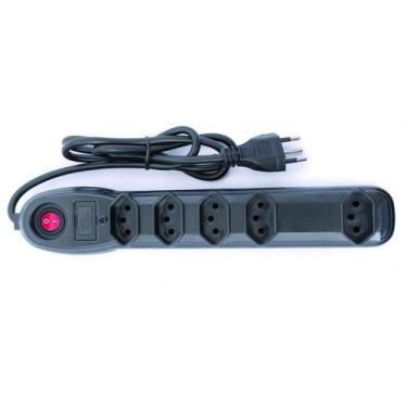 Imagem de Filtro Linha 5 Tomadas 3 Pinos 1 Metro Residencial Comercial - Mega Aq