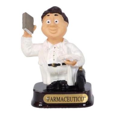 Imagem de Boneco Profissional Farmeceutico Miniatura Decoração 8cm - Zona Livre