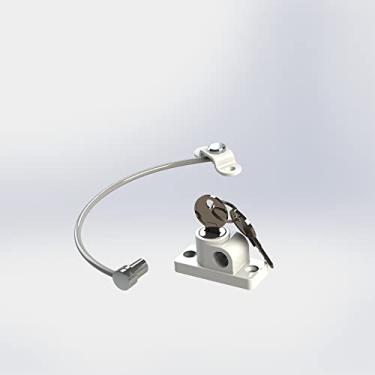 Imagem de House Guard Fechaduras de segurança para crianças, ventilador, cabo, ventilador, trava de segurança para bebês, abertura com chave para proteção do bebê, evita que crianças caiam, trava de janela para