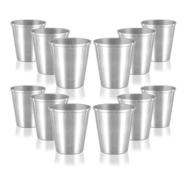Imagem de Jogo 40 Copos de Aluminio Resistente Merenda Escolar 250ml - OkayShop