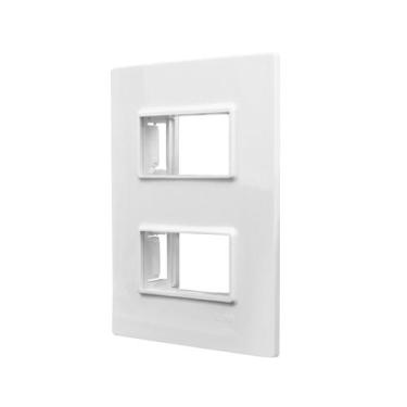 Imagem de Kit Interruptor Simples + Tomada 20a 4x2 Linha Vivaz Ilumi