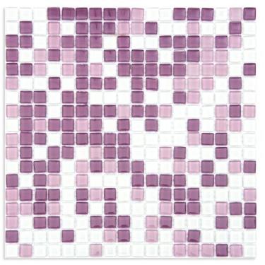 Imagem de PASTILHA DE VIDRO - MIX17 - MISC CRISTAL VIOLETA 30x30cm - GLASS MOSAI