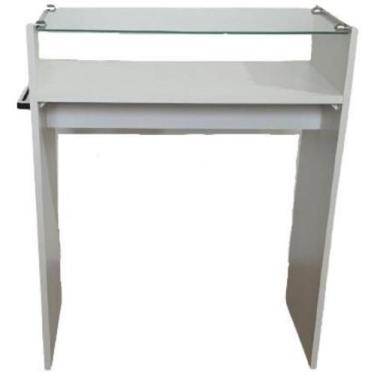 Imagem de Mesa Tampo De Vidro Com Rodinhas - Sr Fabrica De Moveis