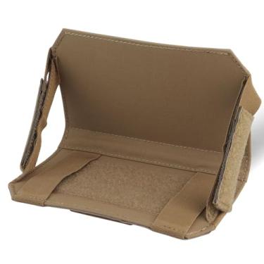 Imagem de Let Me Be Suporte de placa de Airsoft Molle Transportadora de telefone leve ao ar livre, bolsa de administração dobrável, suporte de telefone, suporte de peitoral para colete tático (marrom coiote)