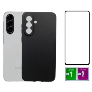 Imagem de Kit Capa Aveludada Preta Para Galaxy A26 + Película 3D 9D - Mustangsho