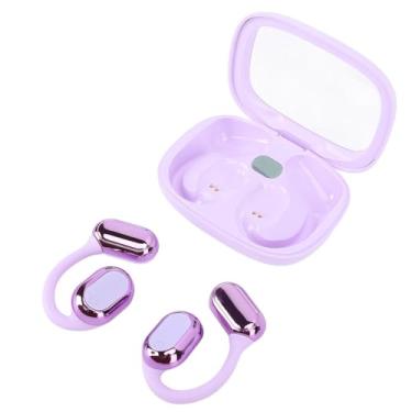 Imagem de AI Tradução Earbuds Tempo Real, Tradutor Earbuds 140 Idiomas e Acentos, Open Ear Headphones Tradutor Touch Control Ear Hook para Viagens Business Learning (Roxo)