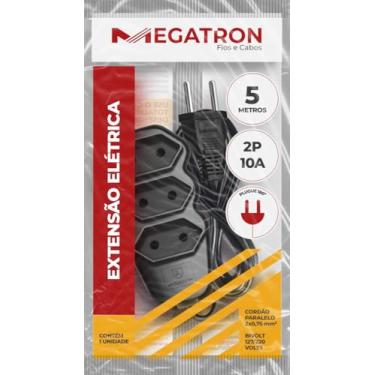 Imagem de Extensão 3 tomadas cabo paralelo 10/A 250vo 2x0,75 (5 m) preto