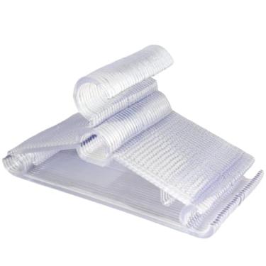 Imagem de Cabides De Acrilico Transparente Antiderrapantes Multiuso Com 50 Unidades Antideslizante Reforçado |Feito de Material Virgem de Acrílico| Cabides para Calças, Camisas, Camisetas, Ternos
