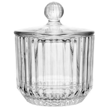 Imagem de Açucareiro de Cristal Martelado com Colher e Tampa com Fio de Ouro Pet