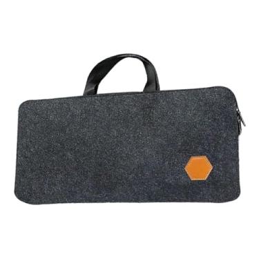 Imagem de ZGUZMCMK Bolsa de armazenamento para teclado de PC, estojo de armazenamento para teclado de PC, à prova de poeira, prático, versátil, proteção para escritório, Cinza Escuro