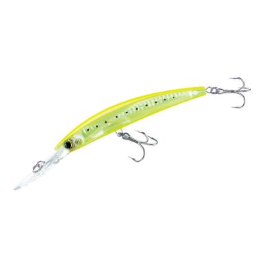 Imagem de Yo-Zuri Isca de mergulhador profundo Crystal 3D Minnow, verde-limão, prata, 15,2 cm